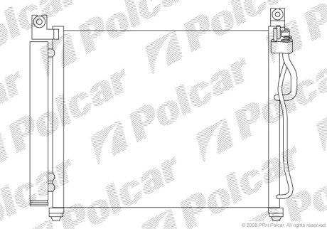 Радиатор кондиционера Polcar 4106K8C1