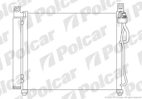 Радіатор кондиціонера Polcar 4106K8C1