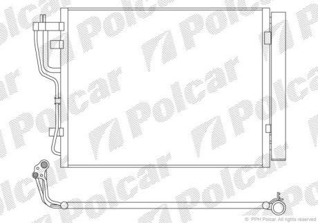 Радиатор кондиционера Polcar 4114K8C2