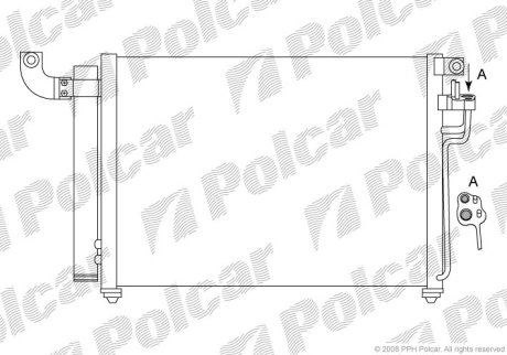 Радиатор кондиционера Polcar 4117K82X (фото 1)