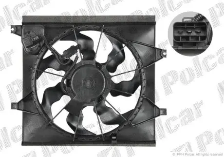 Вентилятор с корпусом/кронштейном Polcar 416523W2