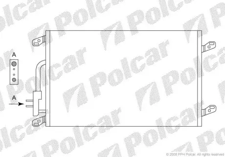 Радіатор кондиціонера Polcar 4211K81X