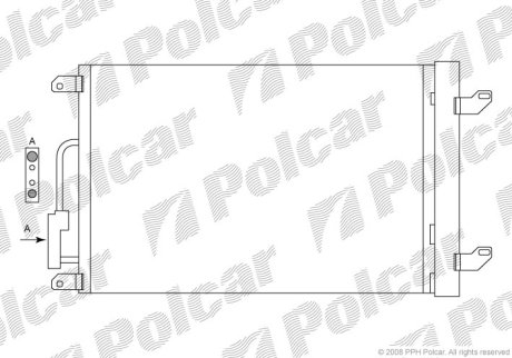 Радиатор кондиционера Polcar 4211K82X (фото 1)