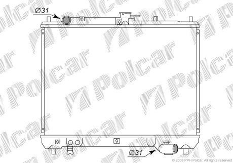 Радиатор охлаждения Polcar 450408-2