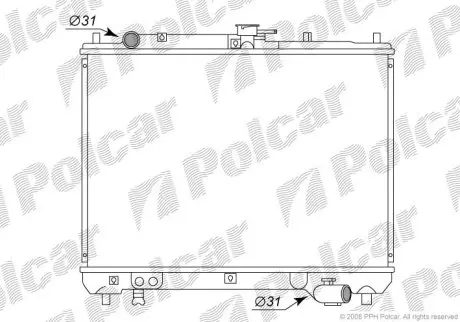 Радиатор охлаждения Polcar 450408-2