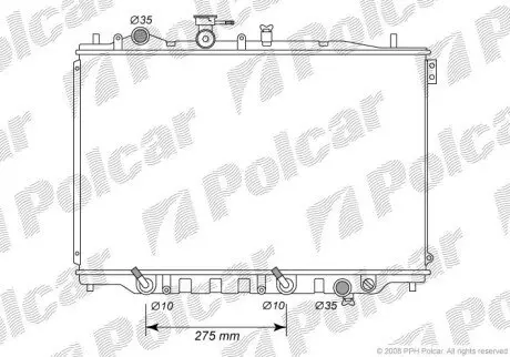 Радіатор охолодження Polcar 451508-4