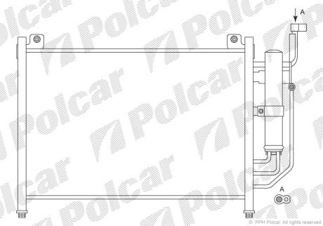 Радіатор кондиціонера Polcar 4533K81K