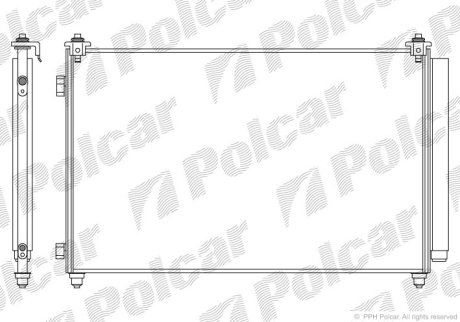 Радиатор кондиционера Polcar 4579K83K