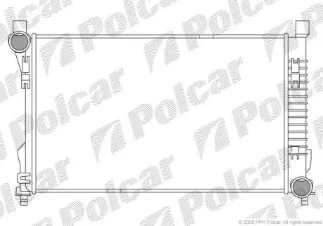 Радіатор основний MB C (C203) 220 CDI 02- Polcar 500308-1