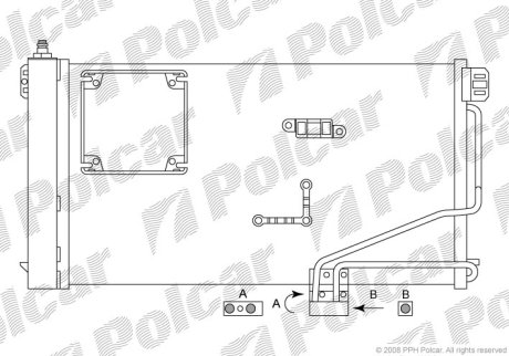 Радиатор кондиционера Polcar 5003K8C2S