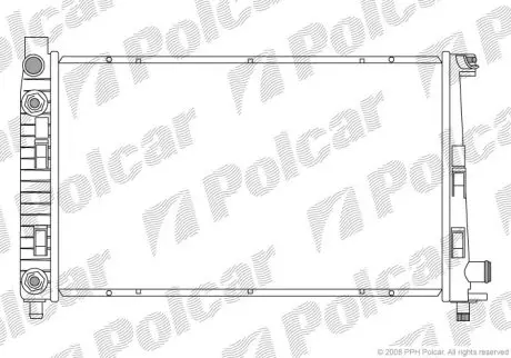 Радіатор охолодження MB A (W168), VANEO (414) 1.4-2.1 07.97-07.05 Polcar 500508-3