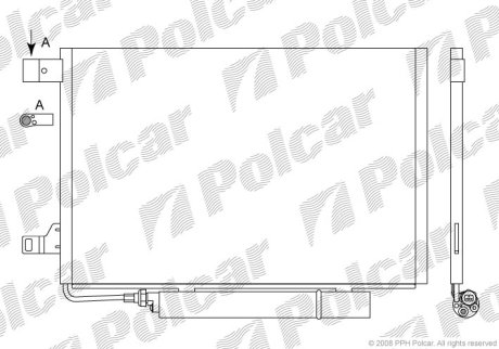 Радиатор кондиционера Polcar 5006K81X