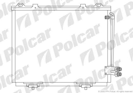 Радіатор кондиціонера DB E-class (W210, S210) 95-03 Polcar 5015K8C1