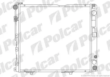Радіатор охолодження MB 124 2.5D/3.0D 93-96 МКПП Polcar 50240803