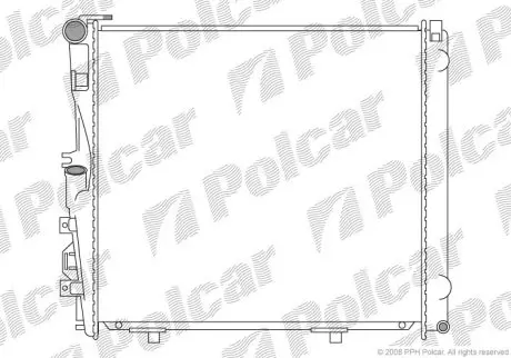 Радіатор охолодж.(основний) MB W124 85-96 M103/M104 Polcar 502408