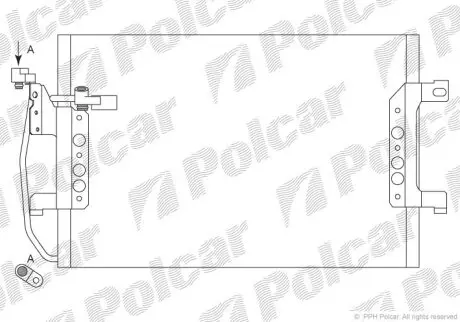 Радиатор кондиционера Polcar 5038K8C1 (фото 1)