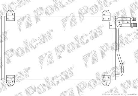 Радіатор кондиціонера MB Sprinter 95- Polcar 5062K8C1