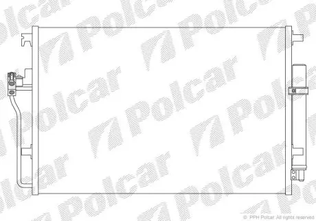 Радіатор кондиціонера MB Sprinter 06- Polcar 5065K8C1S
