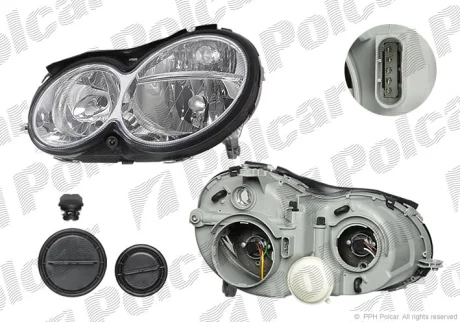 Фара основна 209 (C209-CLK/CABRIO Polcar 507109-H