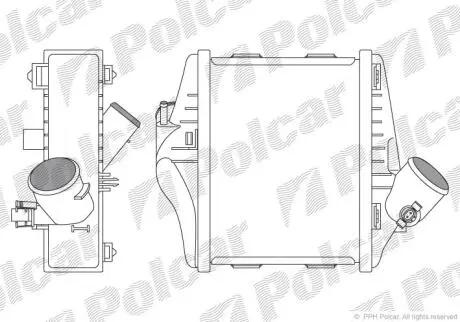 Радіатори повітря (інтеркулери), FORTWO Polcar 5098J82X
