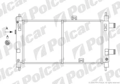 Радіатор охолодження Polcar 550508-0