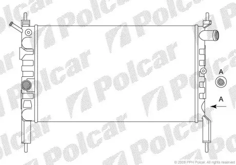 Радиатор охлаждения Polcar 550708A1