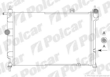 Радиатор охлаждения Polcar 550708A2