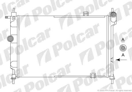 Радіатор охолодження Polcar 550708A3