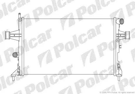 Радіатор охолодження ASTRA G 98- Polcar 5508086X