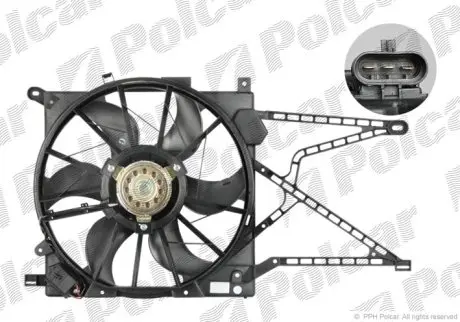 Вентилятор с корпусом/кронштейном Polcar 550823W5