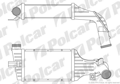 Радиатор воздуха (Интеркуллер) Polcar 5508J83X