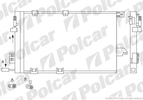 Радіатор кондиціонера Polcar 5508K8C1S