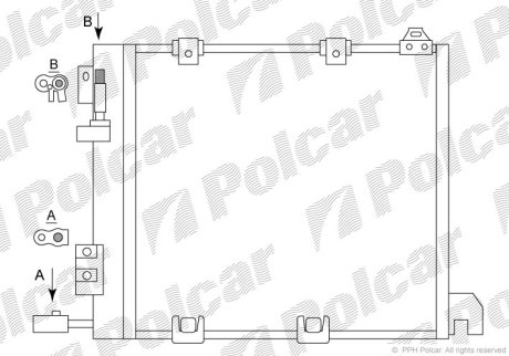 Радиатор кондиционера (с осушителем) Polcar 5508K8C2S