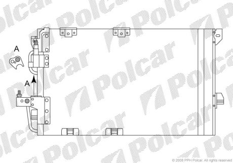 Радиатор кондиционера Polcar 5508K8C3 (фото 1)