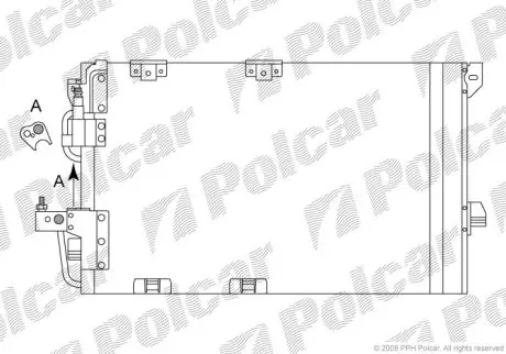Радіатор кондиціонера Polcar 5508K8C3