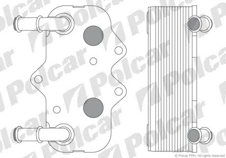 Радіатор масляний Opel Vectra B 2.0tdi Polcar 5508L8-3