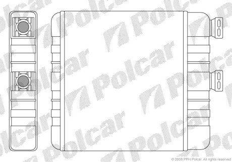 Радиатор печи Opel Astra G 98- Polcar 5508N8-1 (фото 1)