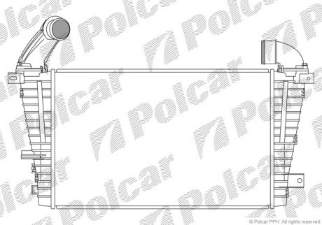 Радиатор воздуха (Интеркуллер) Polcar 5509J8-5