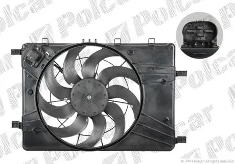 Вентилятор с корпусом/кронштейном Polcar 551123W1-Q