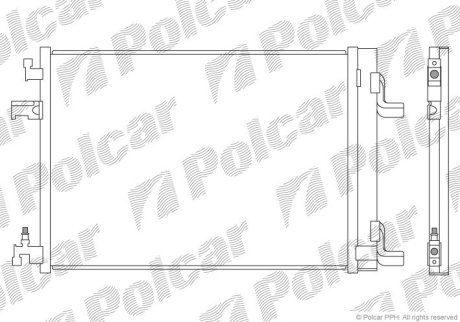 Радиатор кондиционера Polcar 5511K81K