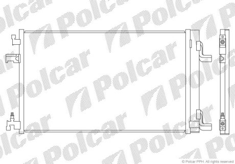 Радиатор кондиционера Polcar 5511K82K