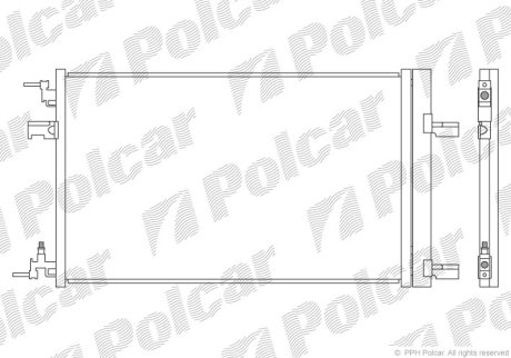 Радиатор кондиционера Opel Astra J 09- Polcar 5511K8C2S