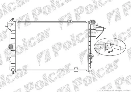 Радіатор охолодження Polcar 551408A3