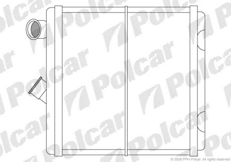 Радиатор печи Opel Vectra A/Astra F 88- Polcar 5514N8-3