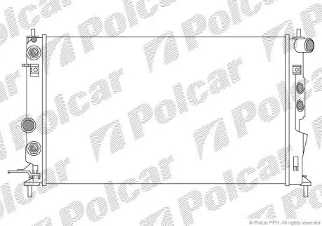 Радіатор охолодження Polcar 551608A3