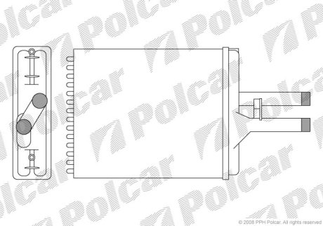 Радиатор обогрева Polcar 5516N8-1