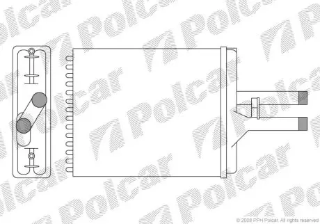 Радіатор обігріву Polcar 5516N8-1 (фото 1)
