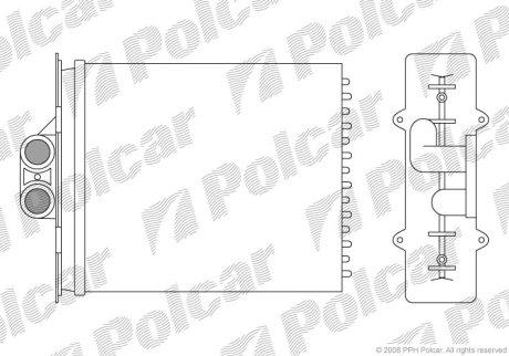 Радиатор обогрева Polcar 5516N8-2