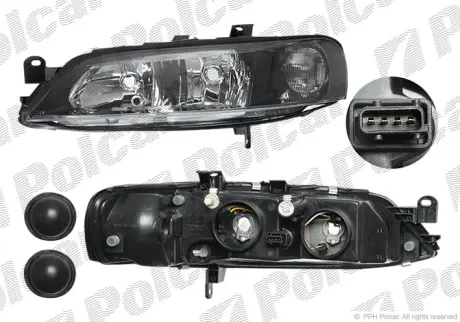 Фара основна OPEL VECTRA B, 99- Polcar 5517104E