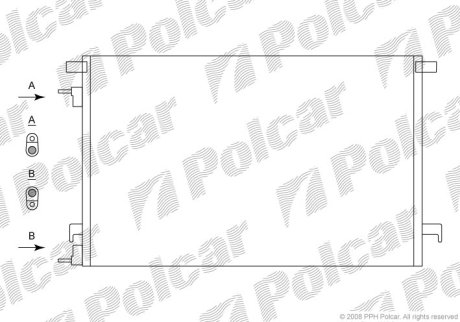 Радиатор кондиционера Polcar 5518K8C2S